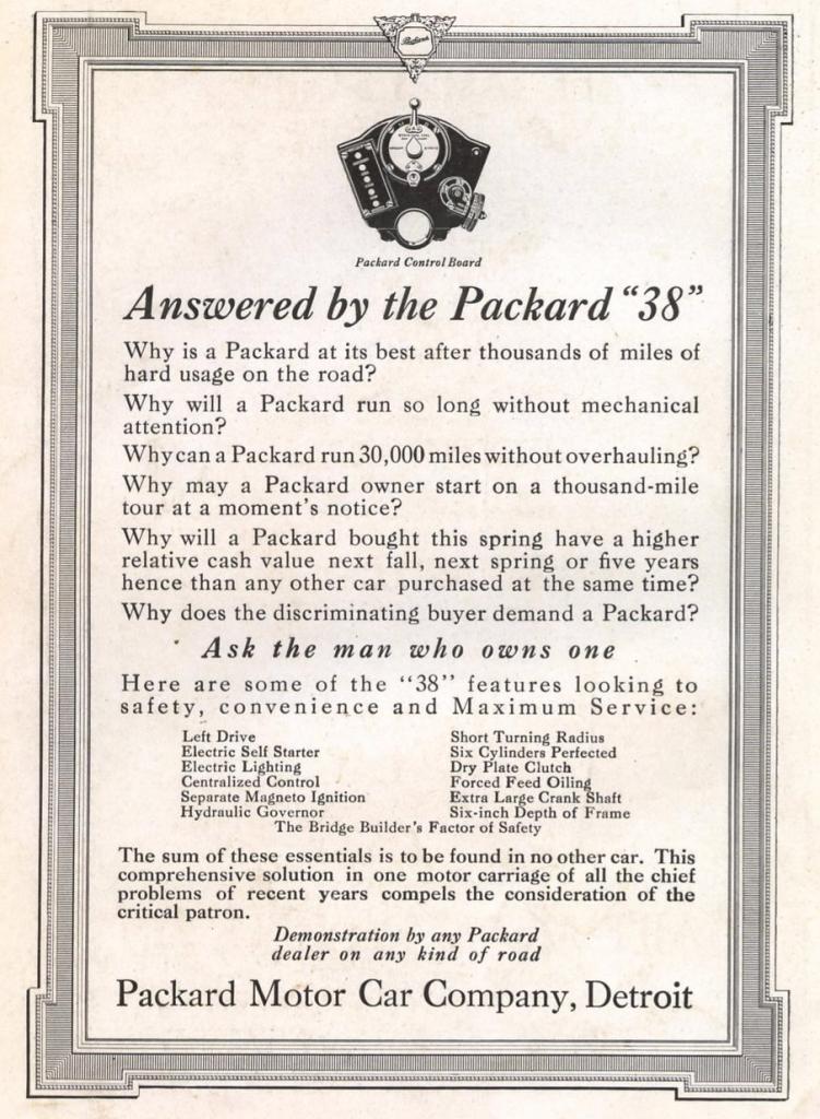 1913 Packard Auto Advertising